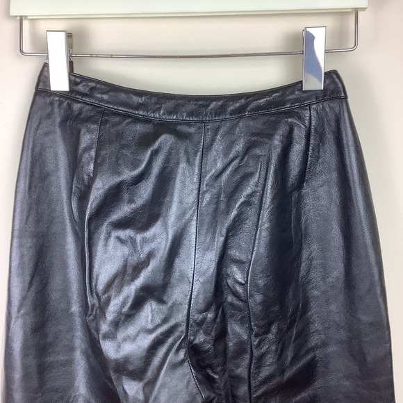 DANIER STRAIGHT BLACK LEATHER MOTO PANTS - Picture 6 of 8
